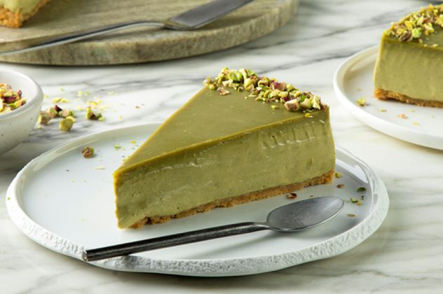 Cheesecake με φιστίκια Αιγίνης